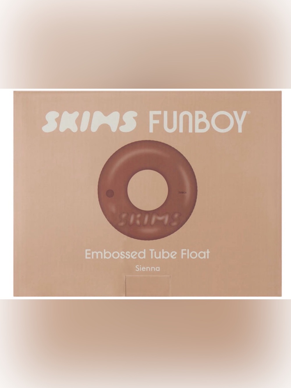 SKIMS Adult Embossed Tube Swim Float in Sienna